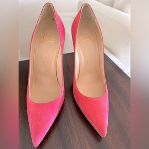 Authentic Christian Louboutin Pink Suede Pump
